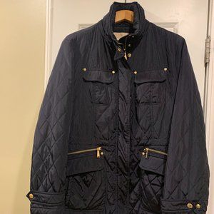Michael Kors Navy Quilted Jacket